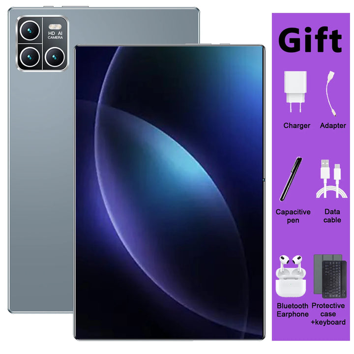 Tableta 5G con Android, pantalla de 10,36 pulgadas, batería de 20000 mAh, cámara dual de 16+32 MP, doble SIM, 16 GB de RAM, 1 TB de ROM, WiFi, Android 13, procesador de 14 núcleos, GPS, ideal para estudiar.