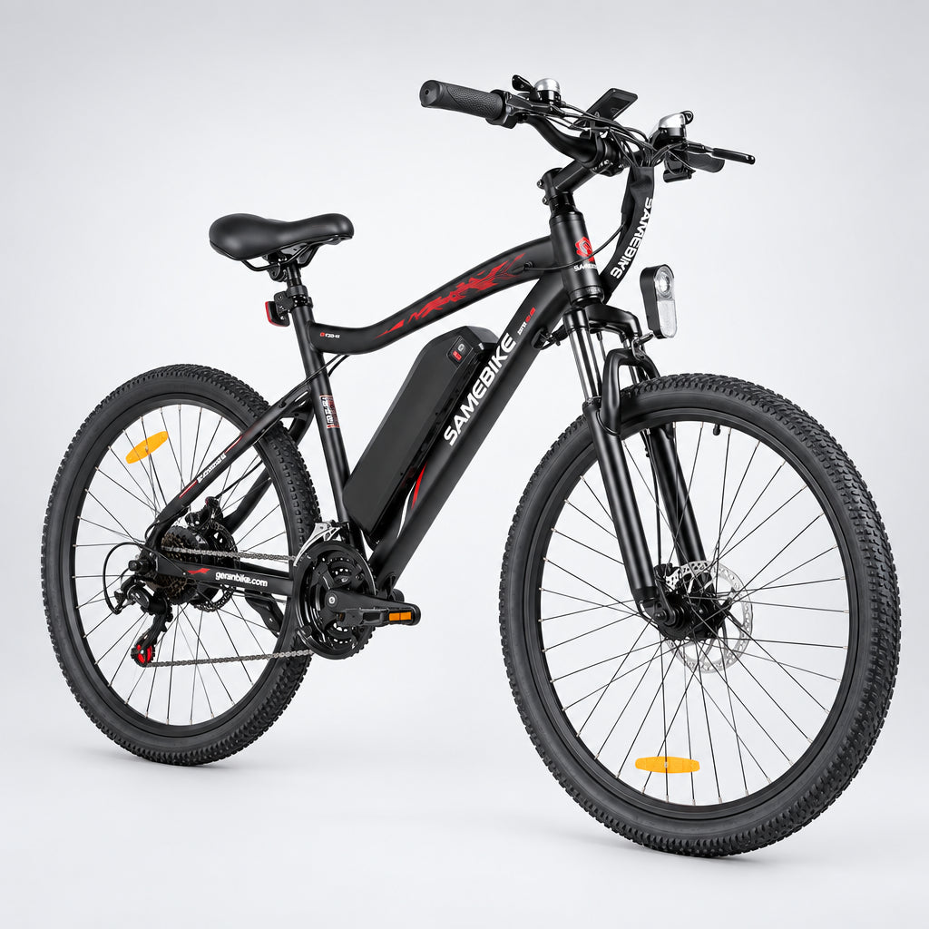 SAMEBIKE SY26-II Upgraded Model with Aluminum Frame Electric Bicycle, Equipped with a 480Wh Large-Capacity 13Ah Detachable Lithium Battery, 36V 250W Brushless Hub Motor, Front Shock Absorption + Front and Rear Dual Disc Brake