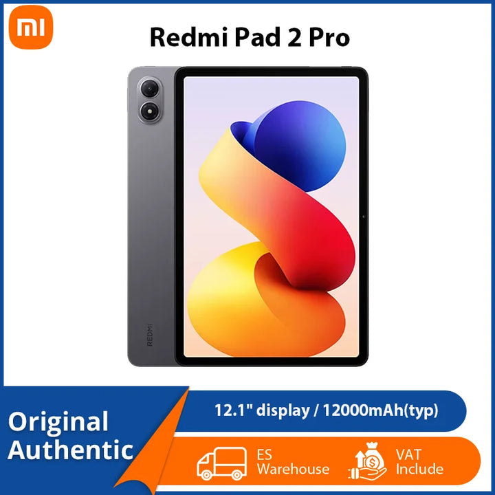 Tablet Xiaomi Redmi Pad 2 Pro con batería de 12000 mAh, pantalla de 12.1 pulgadas 2.5K a 120 Hz, procesador Snapdragon 7S Gen 4 y sistema Xiaomi HyperOS 2