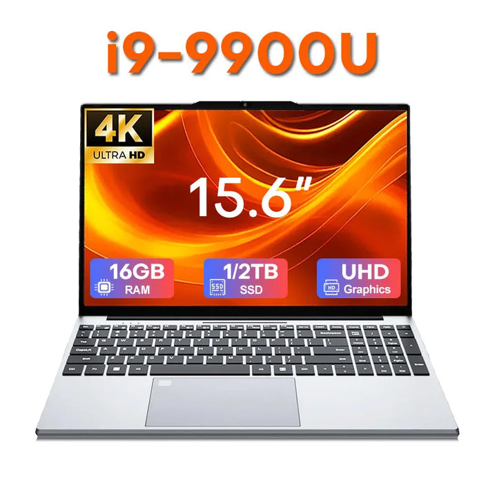 Computadora Portátil 2026 Windows 11 Intel Core i9 10980HK/9900 de 15.6" con 16GB de RAM, 1TB/2TB SSD, 4K, Desbloqueo por Huella Dactilar, Portátil para Juegos, Negocios, Estudio y Oficina