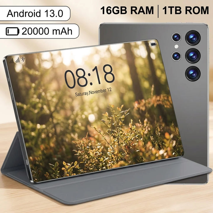 Tablet PC de 10.36 Pulgadas con 5G, Android 13, Procesador de 14 Núcleos, Cámaras Dobles, Doble SIM, 20000 mAh, 16 GB de RAM + 1 TB de ROM, Google Play, Bluetooth, Wifi