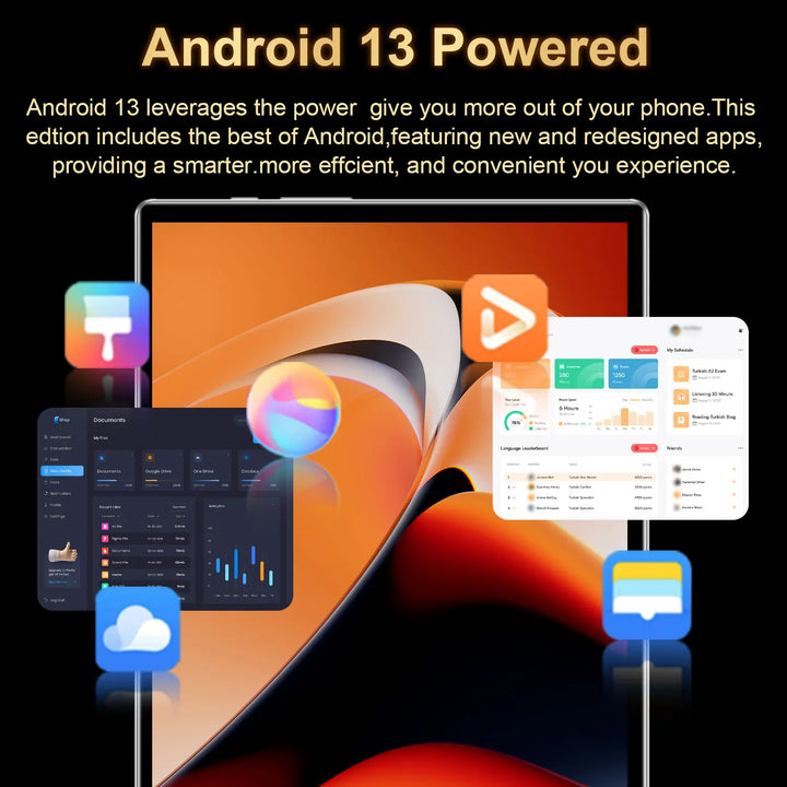Tablet Android 13 de 14 núcleos, 16 GB de RAM, 1 TB de ROM, batería de 20000 mAh, cámara de 16 MP y 32 MP, 5G, WiFi, dispositivo portátil para uso diario, aprendizaje, visualización de medios, regalo, 2026
