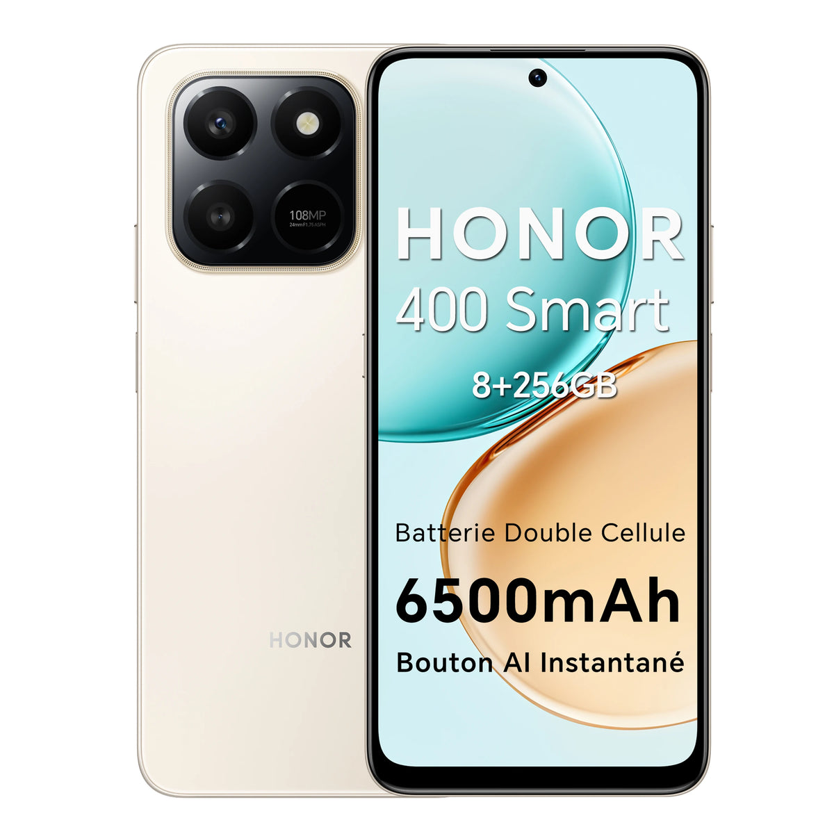HONOR 400 Smart 4G Smartphone Dual SIM NFC Android 15, 6500mAh, 108MP + 2MP, 6.77", 5 estrellas SGS & IP65