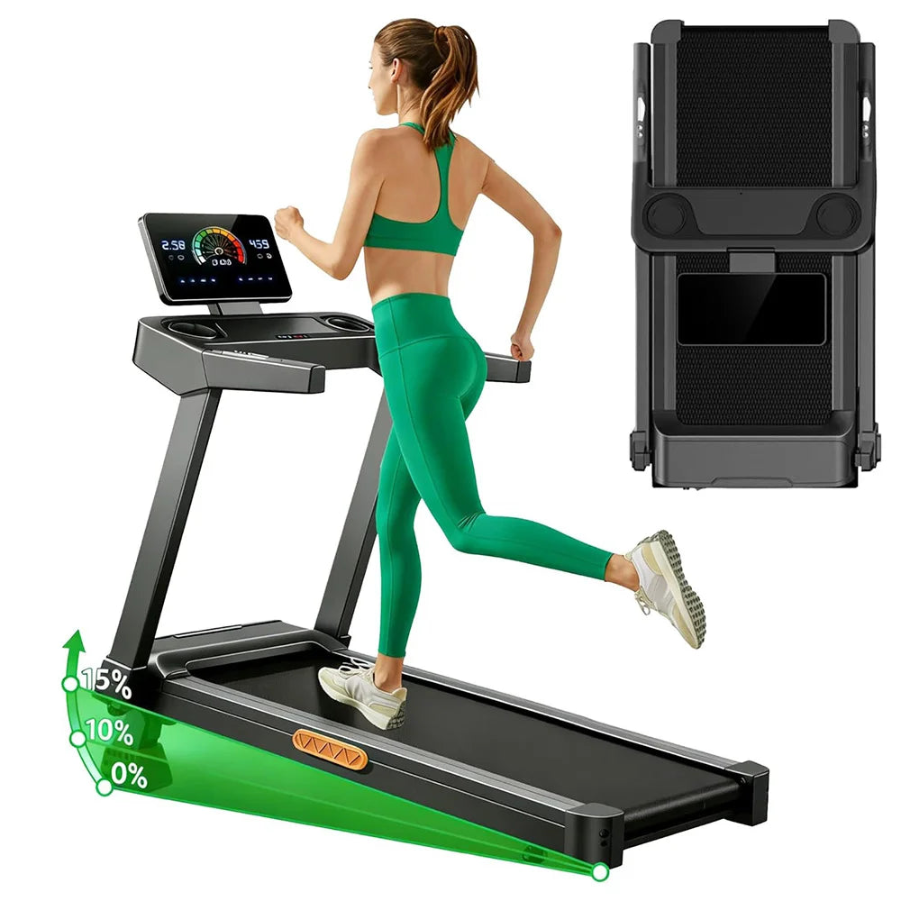 ROBORE SF20 / L20 Caminadora Plegable para el Hogar, Inclinación Ajustable al 15%, 12 km/h (SF20) / 14 km/h (L20), Cinta de Correr Grande de 97×40 cm / 40×107 cm, Motor Silencioso sin Escobillas, Pantalla LED, Monitor de R