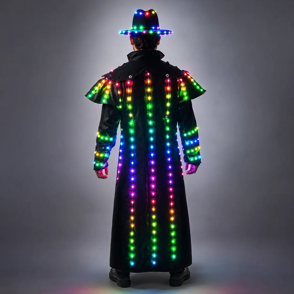 Traje de Robot LED para Escenario, Chaqueta de Bailarín, Disfraz de Cosplay para Fiesta Nocturna, Baile Masculino