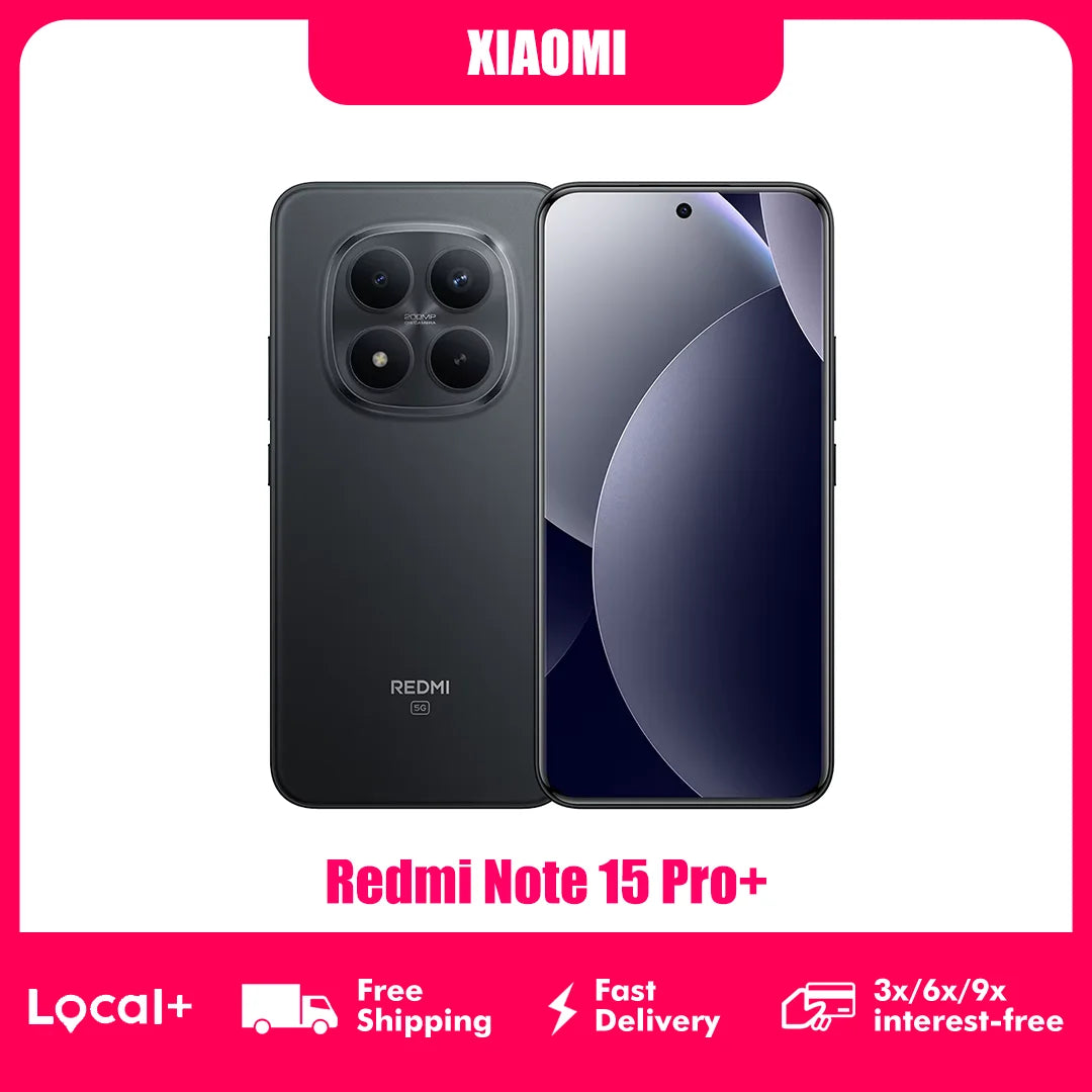 Xiaomi Redmi Note 15 Pro Plus 5G Smartphone NFC Snapdragon® 7s Gen 4 6.83" 120Hz Display  8GB 256GB 12GB 512GB 6500mAh Battery 100W Hyper Charge 200MP Camera