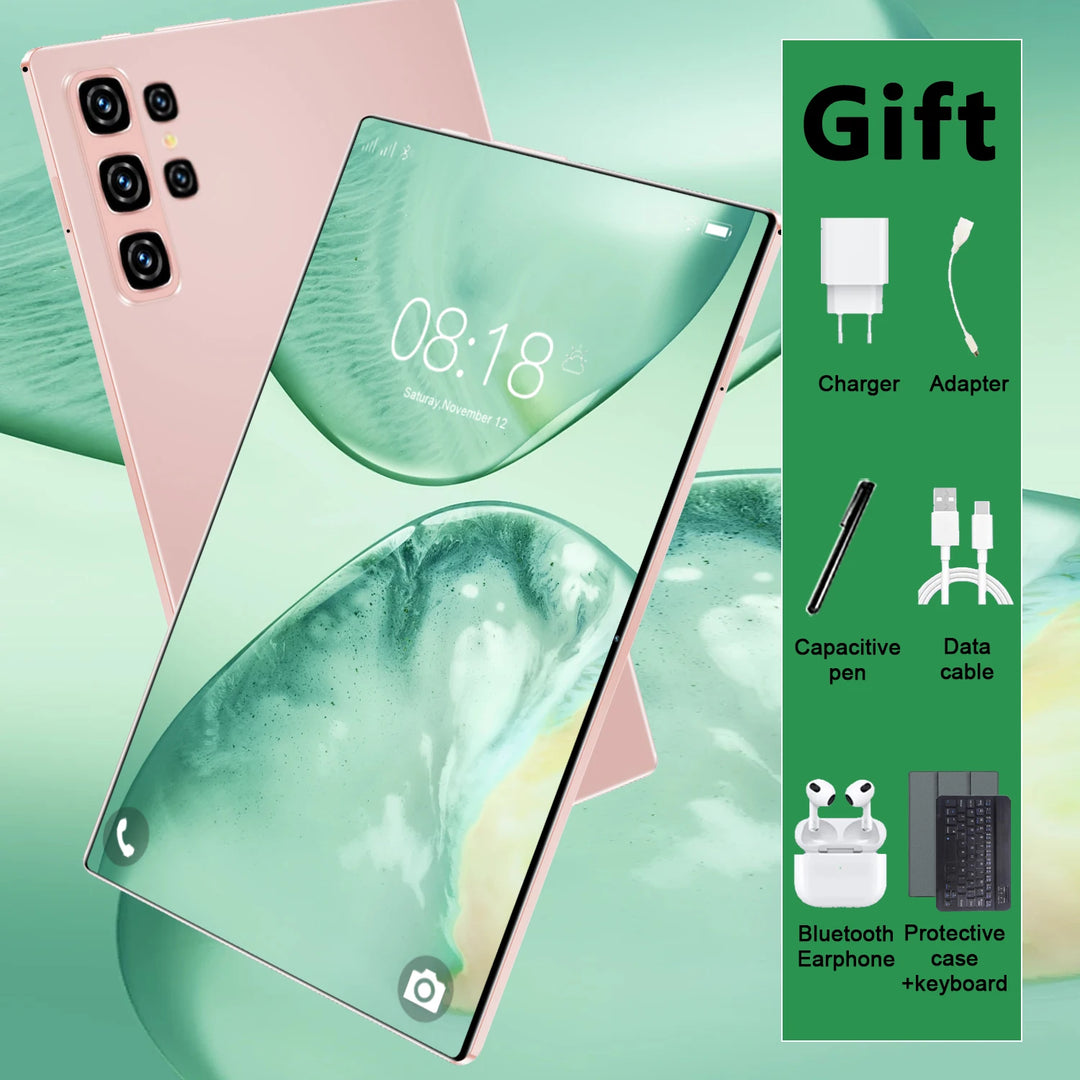 Tableta Android 13 con pantalla de 10.36 pulgadas, procesador de cuatro núcleos, 16 GB de RAM + 1 TB de almacenamiento, batería de 20000 mAh, cámaras frontal de 16 MP y trasera de 32 MP, compatible con SIM y Wi-Fi