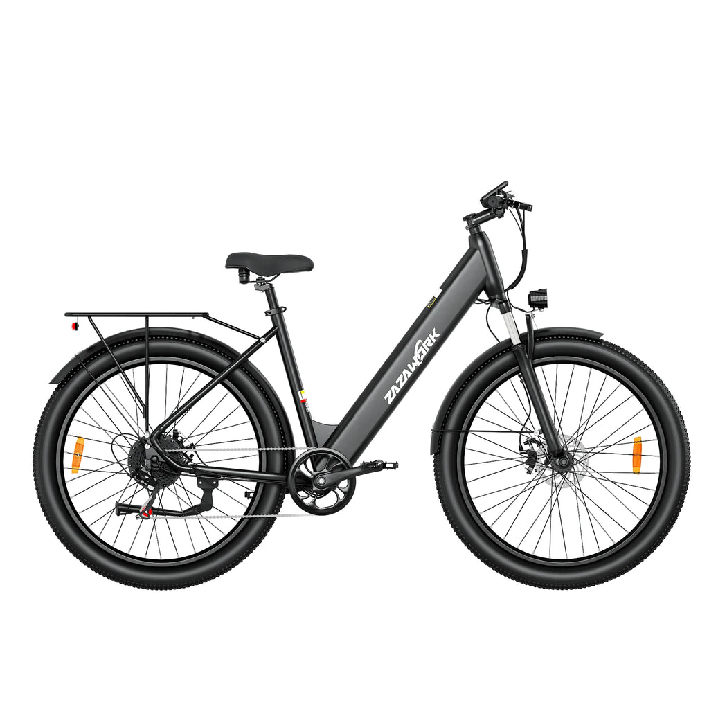 Bicicleta eléctrica ZAZAWORK C28 de 29 pulgadas, bicicleta eléctrica de largo alcance, motor de 250W, batería de 36V 20Ah, bicicleta eléctrica de 120km para adultos, bicicleta urbana de cercanías, frenos de disco mecánicos, con certificación CE