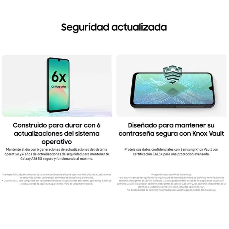 Samsung Galaxy A26 5G 6.7" Super AMOLED Display Octa-core Processor 5000mAh Battery 25W Fast Charging 50MP Camera IP67 Dual SIM Smartphone