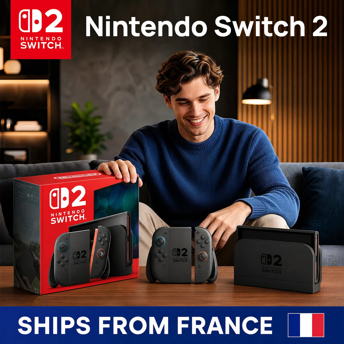 Nintendo Switch 2 Edición Estándar: Pantalla de 7,9 Pulgadas 1080P, Almacenamiento de 256 GB, HDR, 120 FPS, Joy-Con 2 Mejorado, Base 4K, Compatibilidad con Versiones Anteriores