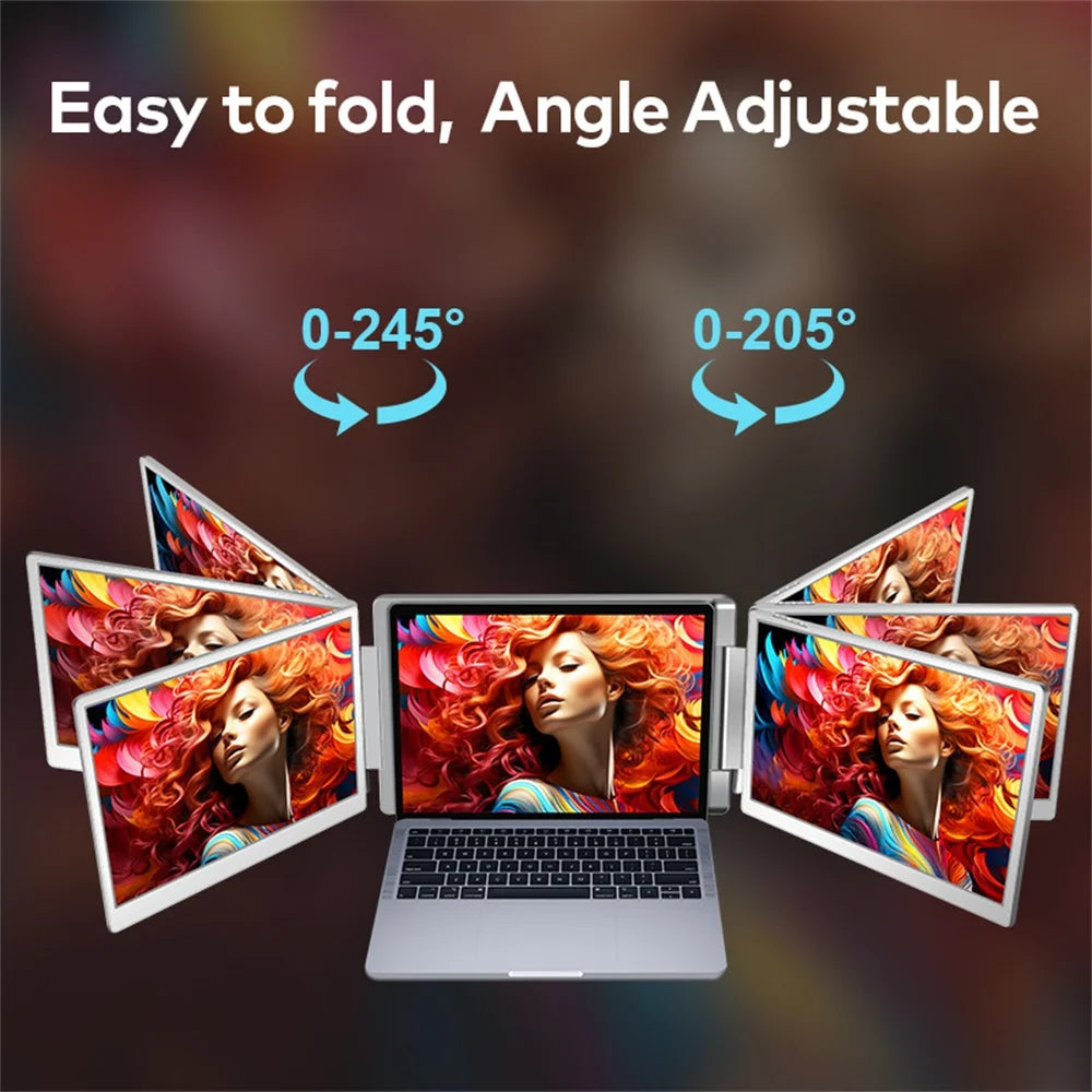 Monitor Externo Portátil LCD FHD IPS para Juegos, Retroiluminado, de Alta Definición, Extensor de Pantalla Dual/Triple para Productividad Rospider