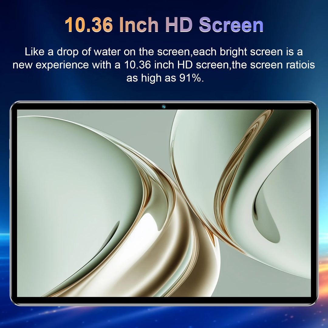 Nueva Tablet 2026, 12000mAh, Versión Global, 16GB+1TB de Almacenamiento, Pantalla HD 4K de 10.36 pulgadas, Android 13, 5G, Doble SIM, WiFi, GPS, WPS, Tablet PC