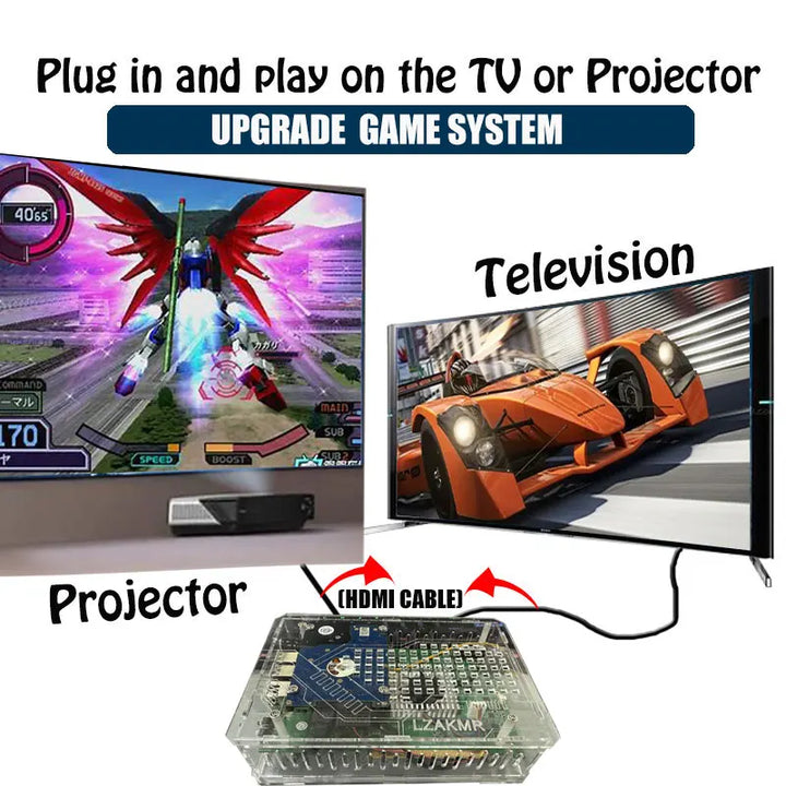 Consola de Juegos Retro U9 PRO, Disco Duro de 500 GB, Windows + Batocera, 3865U, Más de 7000 Juegos para Wii, PS2, XBOX, PSP, GameCube, N64, Control Inalámbrico