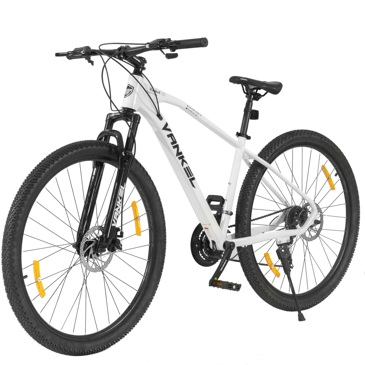 Bicicleta de montaña Vankel de 29 pulgadas para adultos, bicicleta de 21 velocidades con sistema de cambios, freno de disco trasero, regalo de bicicleta para mujeres y hombres que viajan al trabajo