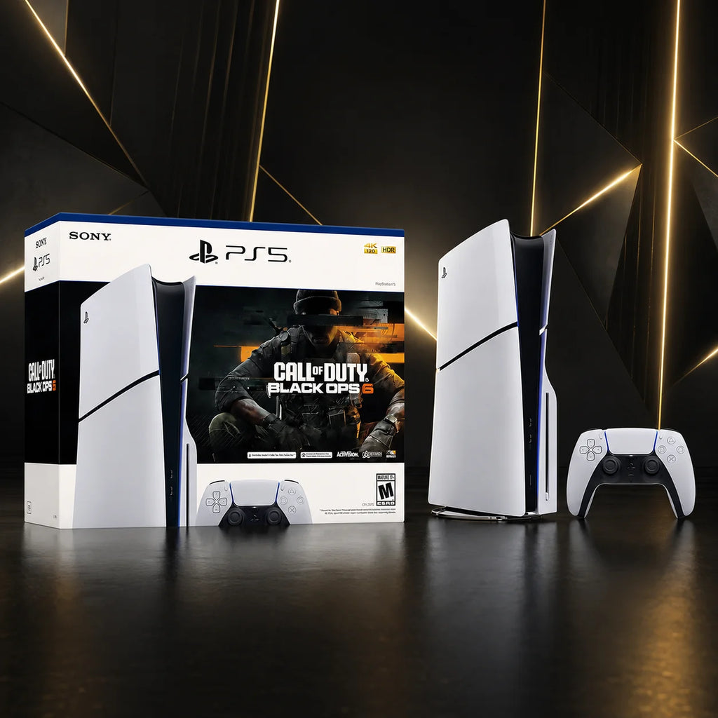 Consola Sony PS5 Slim blanca con mando DualSense blanco y caja del pack