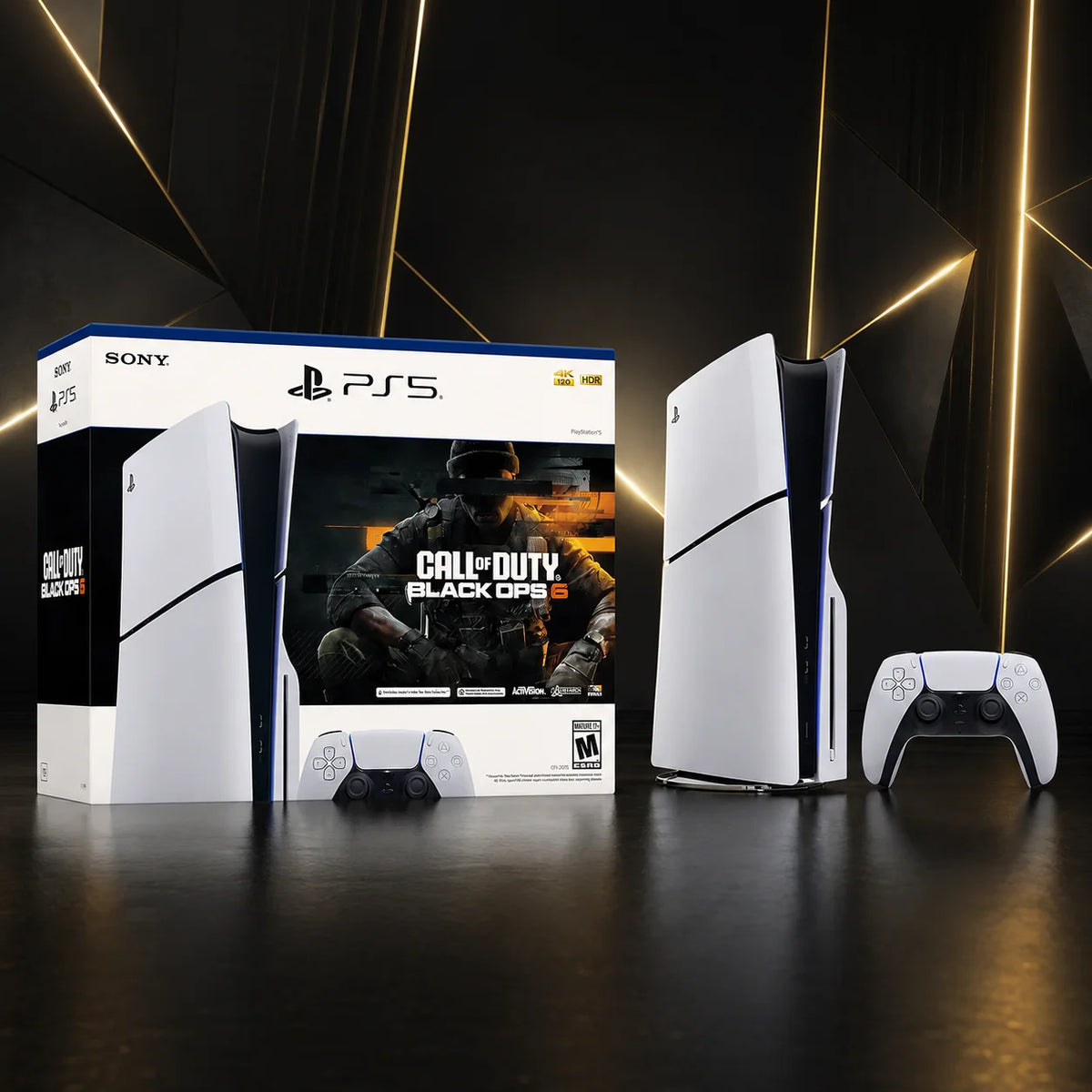 Consola Sony PS5 Slim blanca con mando DualSense blanco y caja del pack