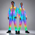 Traje de Luces LED de Píxeles a Todo Color para Chaqueta, Abrigo, Pantalones y Disfraces, Traje Luminoso Creativo para Escenario Exterior y Fiestas Rave