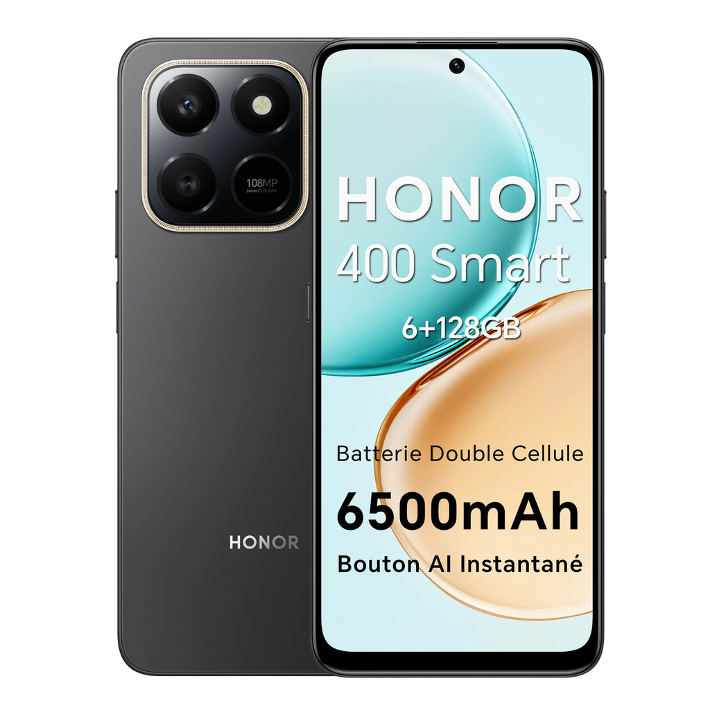 HONOR 400 Smart 4G Smartphone Dual SIM NFC Android 15, 6500mAh, 108MP + 2MP, 6.77", 5 estrellas SGS & IP65