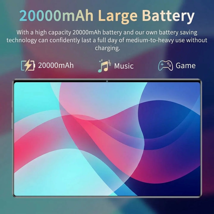 Tablet con 16 GB + 1 TB, cámara de 16 MP + 32 MP, versión global 5G, batería de 20000 mAh, pantalla de 10,36 pulgadas, Android 13, WPS, WiFi 5G, Bluetooth, doble SIM, función de llamadas telefónicas.