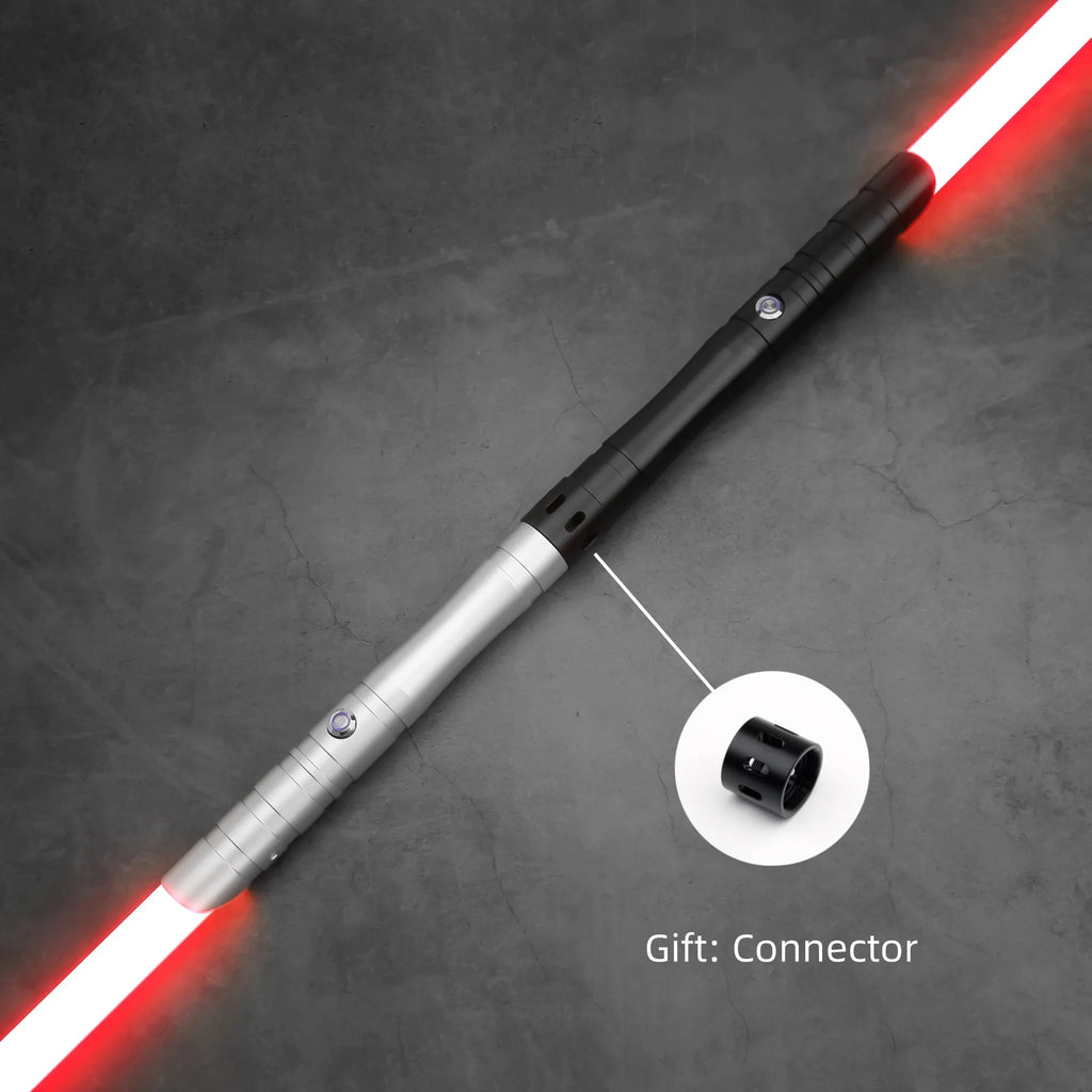 TXQSABER Double Heavy Dueling Lightsaber Smooth Swing Sword Metal Hilt with Strap Blaster Force Jedi Training Cosplay Kids