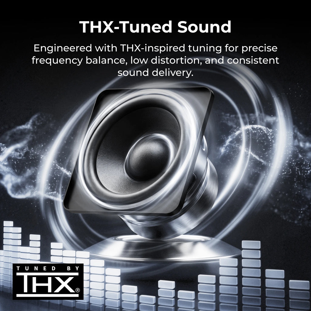 ULTIMEA Skywave X100 Dual Barra de Sonido con Sistema de Sonido Envolvente Inalámbrico 9.2.6 Ajustado por THX, Dolby Atmos y DTS:X, Doble Subwoofer de 10", 2000 W de Potencia Pico, Amplificador GaN y Paso de Señal 8K