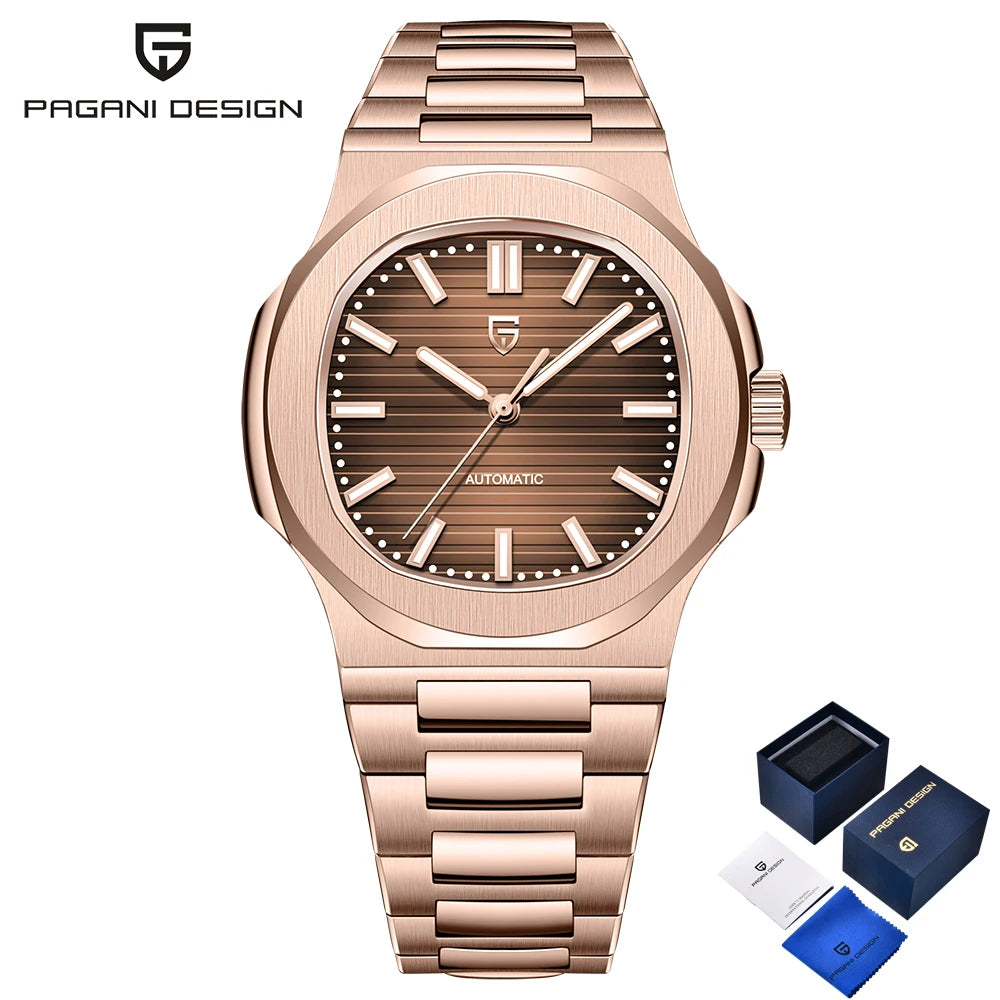 2026 New PAGANI DESIGN 40MM Men's Mechanical Watches Top Brand Luxury Automatic Watch For Men Luminous Waterproof AR Sapphire Mirror Stainless Steel Man Gift Clock