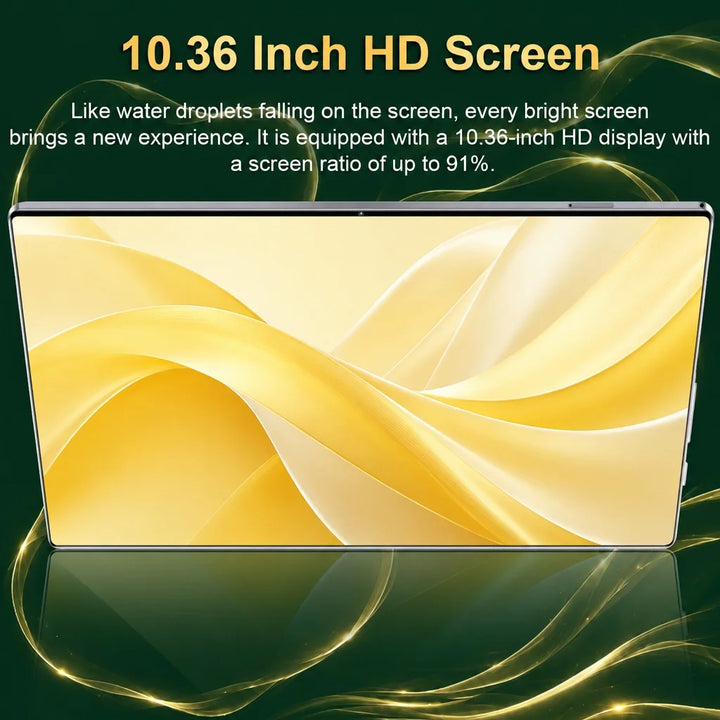 Tableta Android 13 con pantalla de 10.36 pulgadas, procesador de cuatro núcleos, 16 GB de RAM + 1 TB de almacenamiento, batería de 20000 mAh, cámaras frontal de 16 MP y trasera de 32 MP, compatible con SIM y Wi-Fi