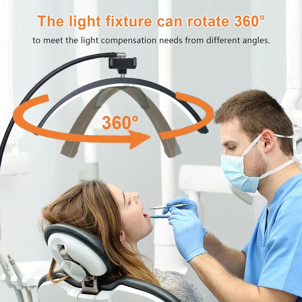 Luz de Relleno LED de Media Luna 3000K-6000K, Lámpara de Luna para Fotografía, Luz de Relleno para Extensiones de Pestañas, Lámparas de Pie de Belleza