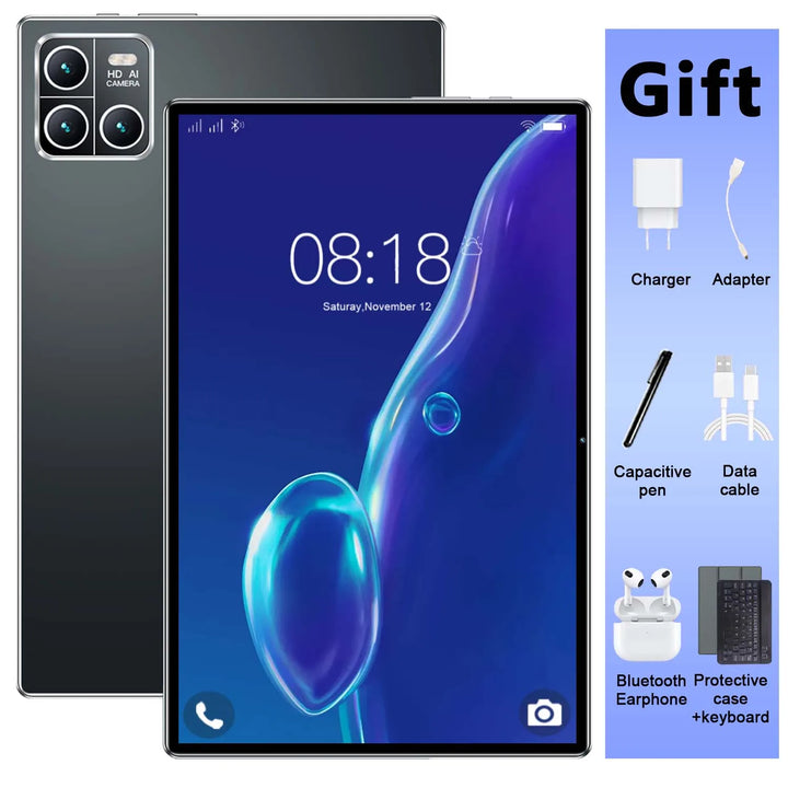 Tablet Android 13 de 14 núcleos, 16 GB de RAM, 1 TB de ROM, batería de 20000 mAh, cámara de 16 MP y 32 MP, 5G, WiFi, dispositivo portátil para uso diario, aprendizaje, visualización de medios, regalo, 2026