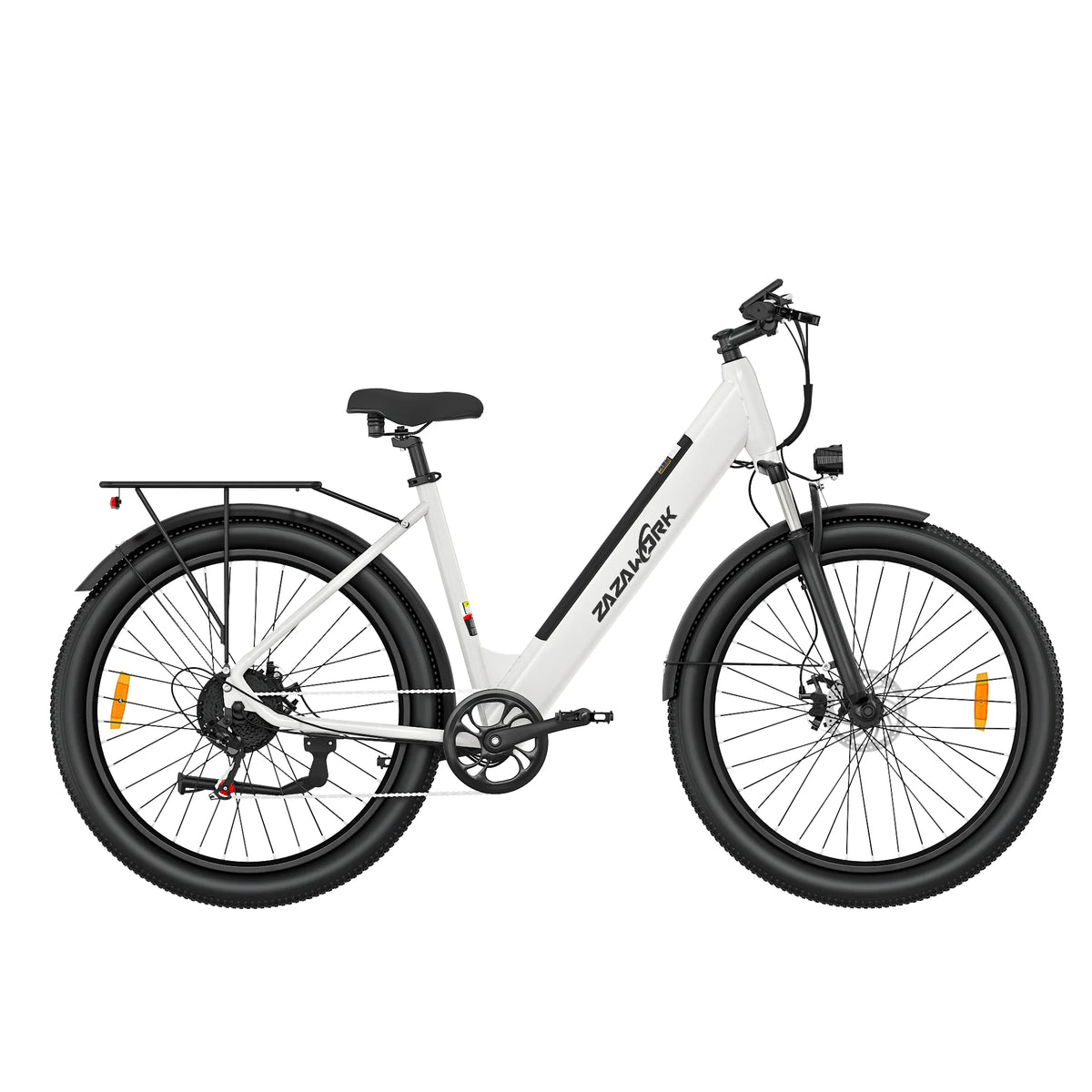 ZAZAWORK C28 Bicicleta eléctrica de 29 pulgadas, motor de 250W, batería de 36V 20Ah, autonomía de hasta 120 km, bicicleta eléctrica urbana para adultos, 7 velocidades, frenos de disco mecánicos, certificación CE