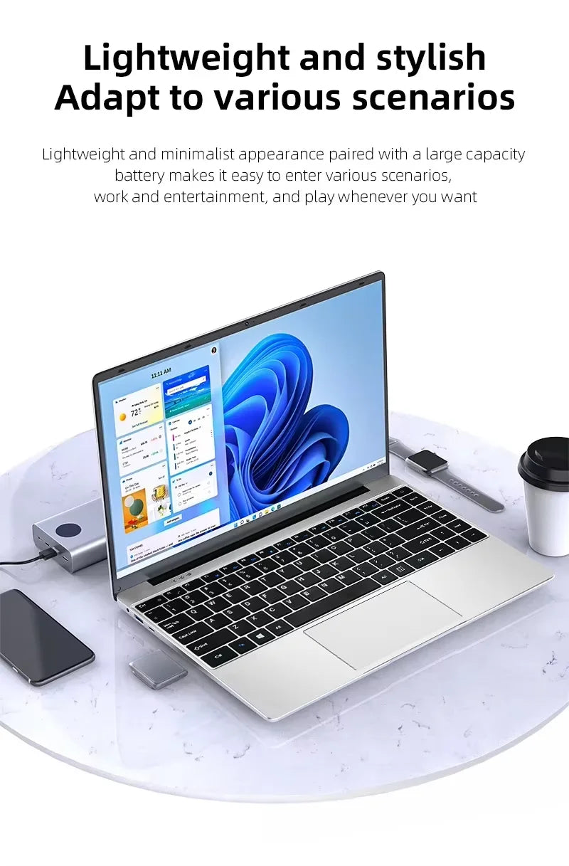 2026 Brand New Intel Core I7-9850H Office Business Laptop 14.1' 12GB DDR3 RAM 512GB 1TB 2TB SSD Windows 11 Notebook Learn Recreation Entertainment Laptops