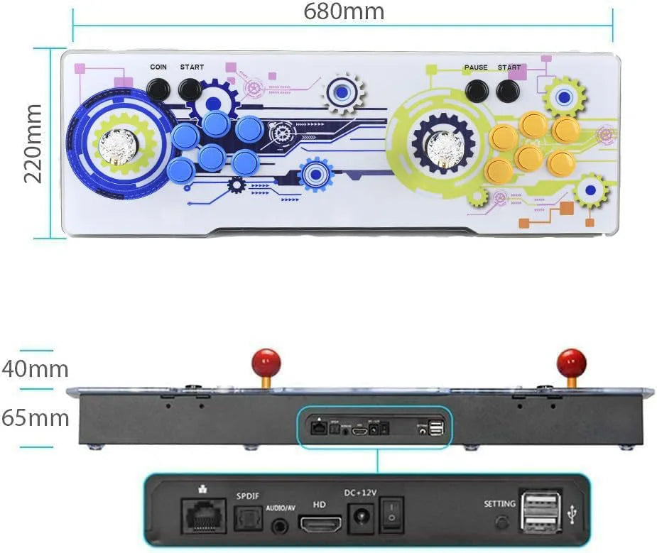 Stent. Arcade Machine 2026. Game Console, Retro Games, 2 to 4 Players, Compatible with 3D Games for Pc, Projector and Tv
