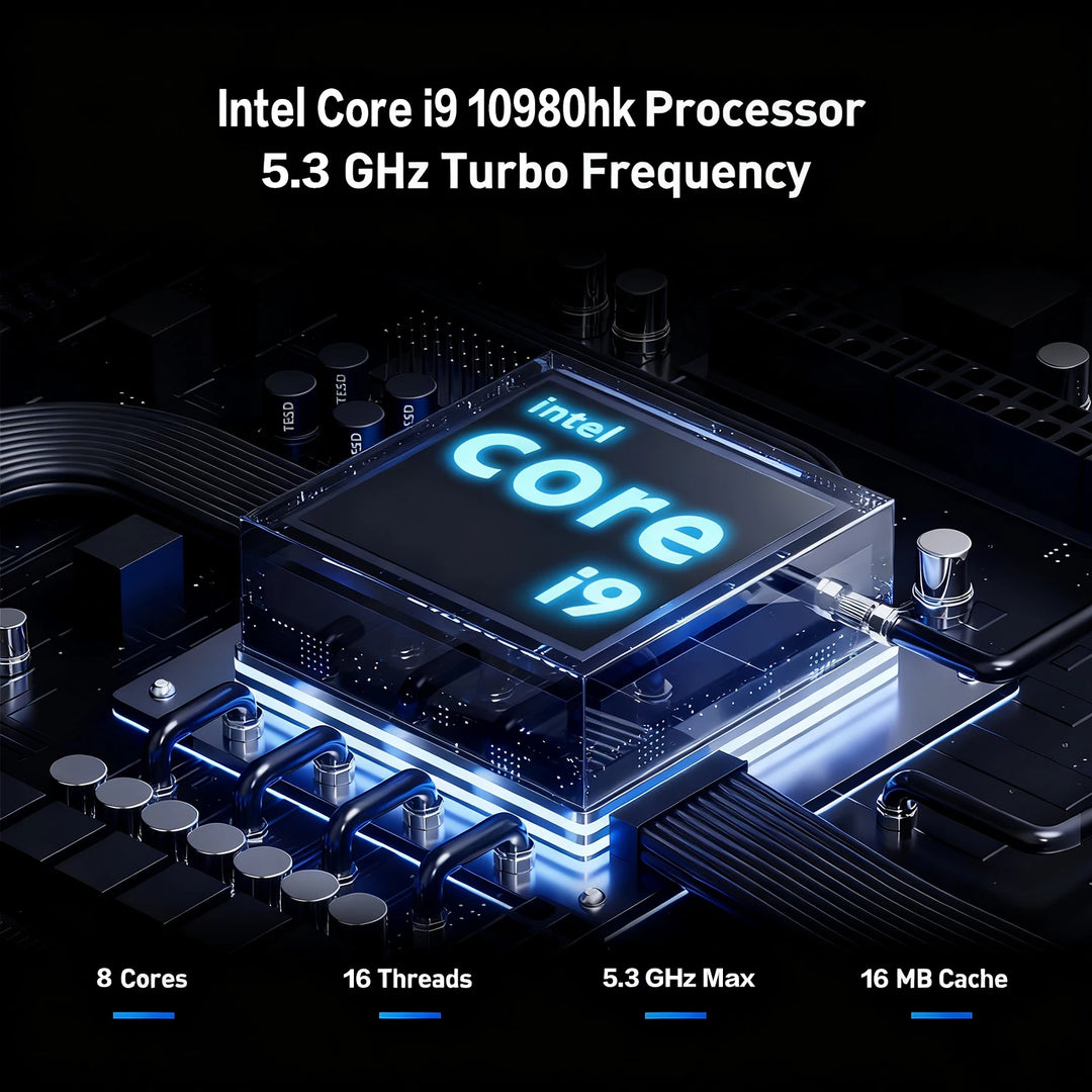 Portátil con procesador Intel Core i9 10980HK, pantalla de 15,6 pulgadas, Windows 11 Pro, ideal para oficina y juegos, 16 GB de RAM, SSD de 1 TB o 2 TB, desbloqueo por huella dactilar, resolución de 1920 x 1080, teclado ret