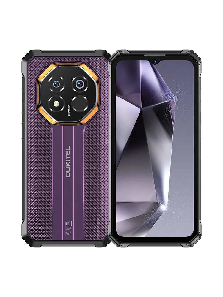 Teléfono inteligente resistente OUKITEL G7, desbloqueado, 16 GB de RAM (4+12) + 64 GB/128 GB/256 GB de ROM, 1 TB TF, pantalla HD de 6,52 pulgadas, IP68/IP69K, teléfono Android 16 resistente, batería de 10600 mAh, pantalla