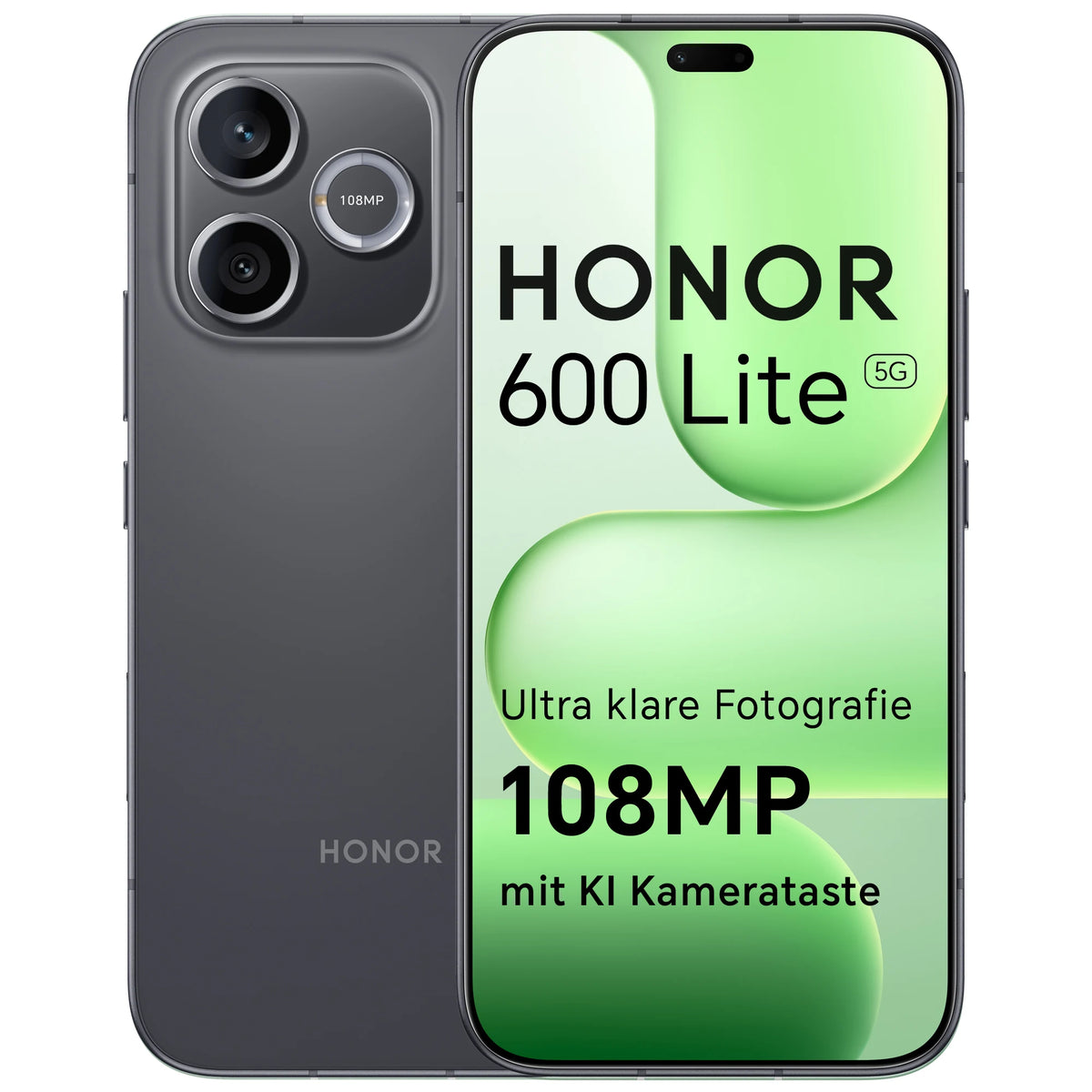 HONOR 600 Lite Smartphone 5G 256GB/8GB Dual SIM 6520 mAh Carga Rápida 45W Cámara con IA de 108MP pantalla AMOLED de 6.6", Android 16, IP66 y SGS, NFC
