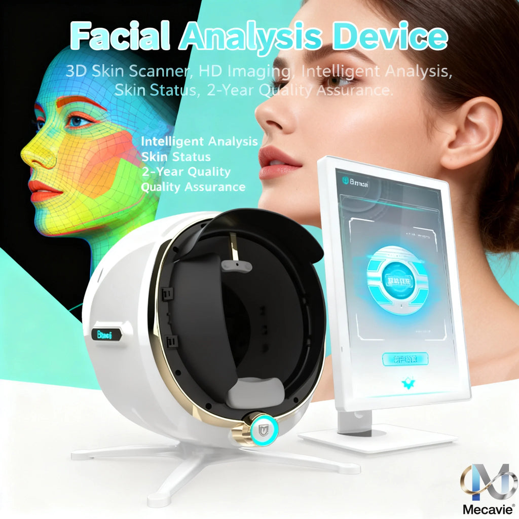 Máquina Multifuncional de Análisis de Piel 3D, Escáner Facial Profesional para Análisis de Arrugas, Acné, Pigmentación e Hidratación para Belleza