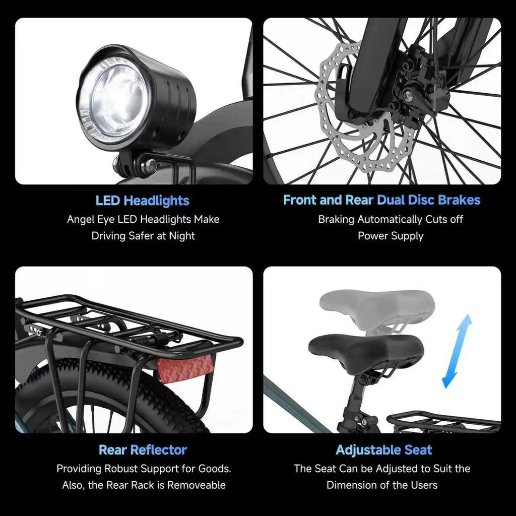 Bicicleta eléctrica urbana Aairsk S800 de 26", batería extraíble de 36V 13Ah con autonomía de 40-60 km, bicicleta eléctrica de 7 velocidades y 250W con bloqueo inteligente NFC y suspensión delantera, e-bike urbana y de montaña para adultos de 25 km/h