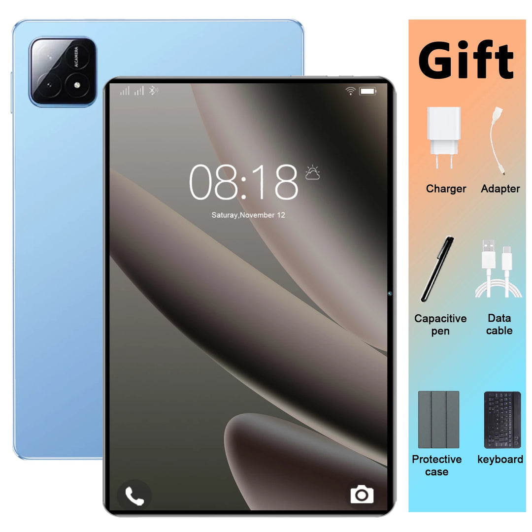 Nueva Tablet 2026, 12000mAh, Versión Global, 16GB+1TB de Almacenamiento, Pantalla HD 4K de 10.36 pulgadas, Android 13, 5G, Doble SIM, WiFi, GPS, WPS, Tablet PC
