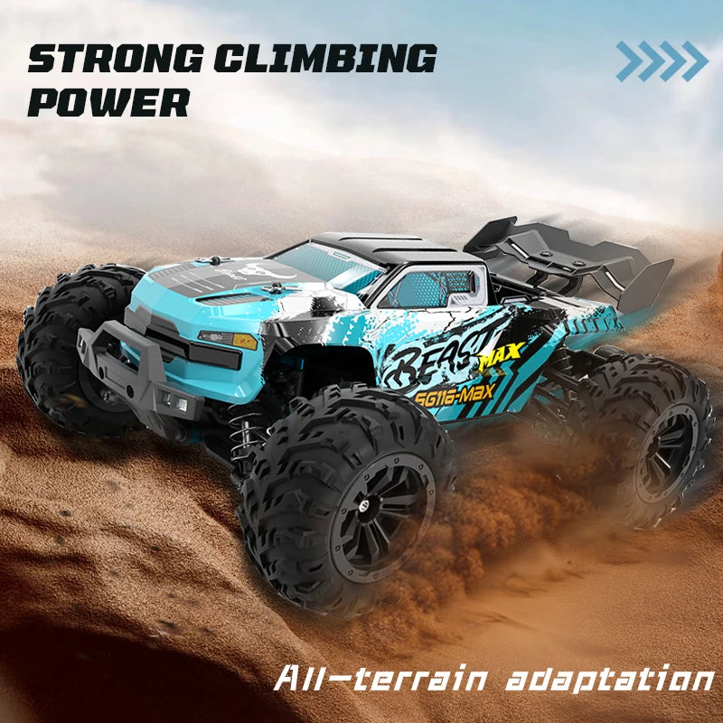 ZNLYRION SG116MAX PRO, Auto RC 4WD 1:16, Sin Escobillas, 80KM/H, Alta Velocidad, Todoterreno, Monster Truck, Control Remoto 2.4GHz, con Luz LED, para Niños y Adultos