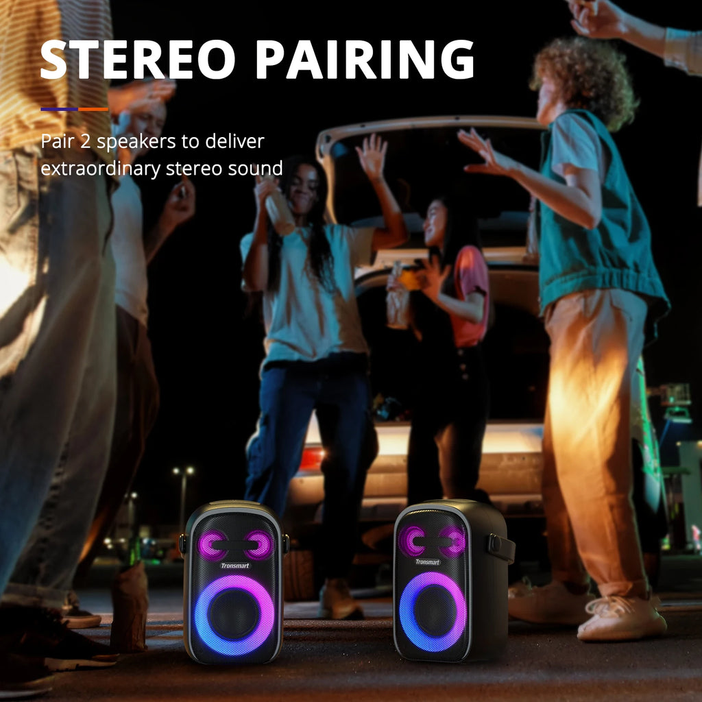 Altavoz Bluetooth Tronsmart Halo 110 con micrófono, sistema de sonido de 3 vías, modos de audio duales, control por aplicación, para fiestas