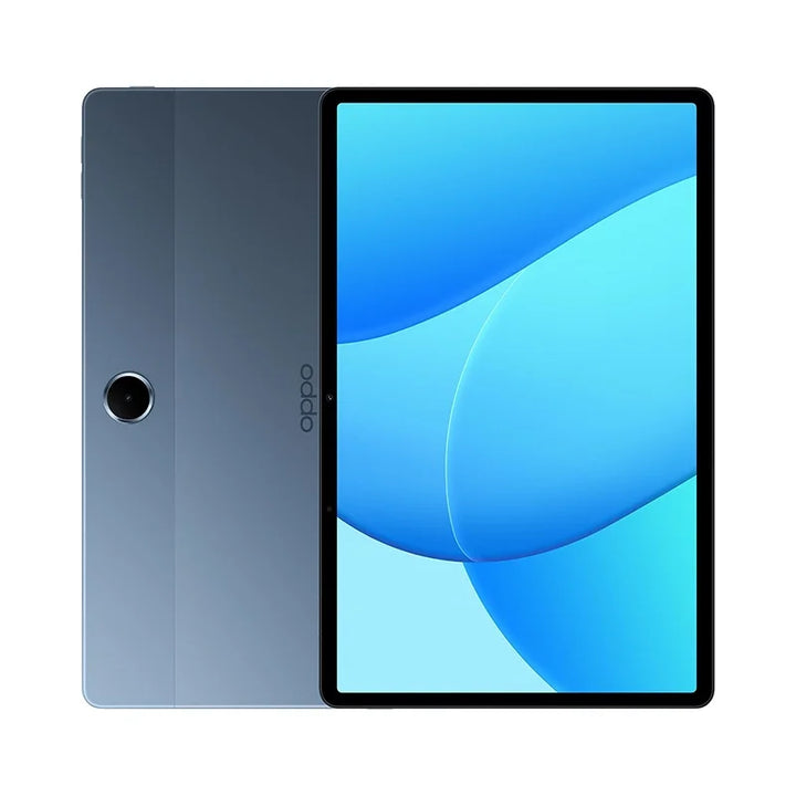 Versión global de la tableta OPPO Pad SE, 4 GB de RAM, 128 GB de almacenamiento, pantalla LCD de 90 Hz, procesador MediaTek Helio G100, resolución de 1920x1200, batería de 9340 mAh, reconocimiento facial.