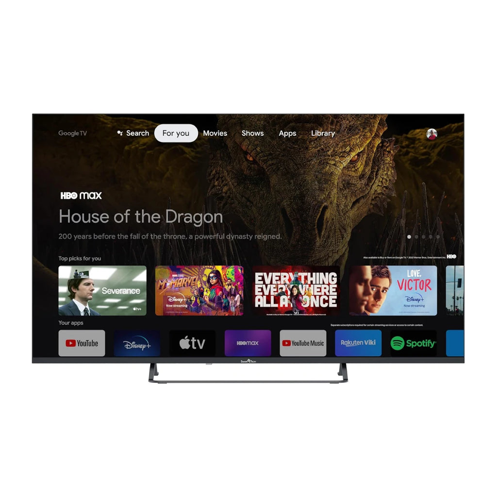 Smart Tech 55Ug10V3 55" Ultra HD 4K Smart HDR Google TV, Dolby Audio, Wi-Fi, Bluetooth, Chromecast, Negro