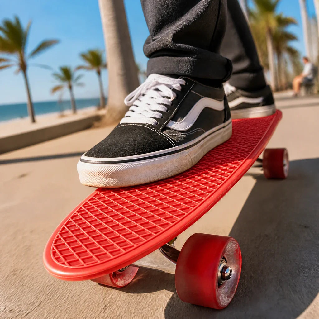 Mini Cruiser,Monopatín completo de 68,5 cm con ruedas luminosas y textura de rejilla para mejorar el agarre. Ideal para practicar y disfrutar al aire libre