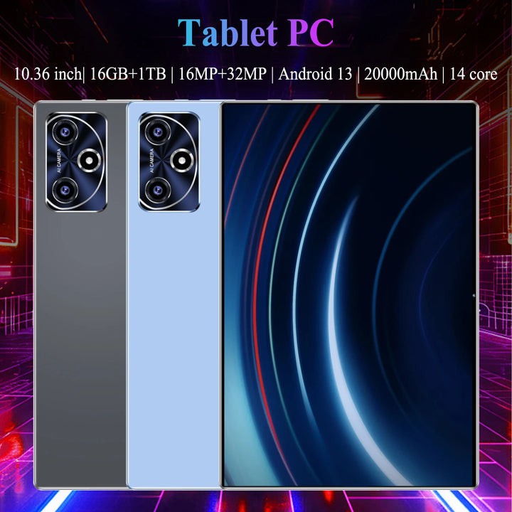 Tableta 2025 Android 10.36 pulgadas 20000mAh Versión Global 16GB+1TB Nueva Red 14 Núcleos Tableta Wifi Android 13.0