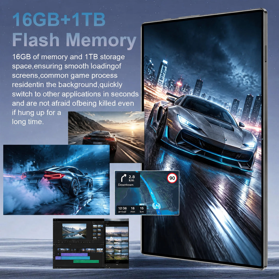 Tableta Versión Global 10.36" Android 13 14 Núcleos 16GB+1TB 20000mAh Pantalla IPS HD Teclado Bluetooth Cámara Dual Tableta PC 5G LTE