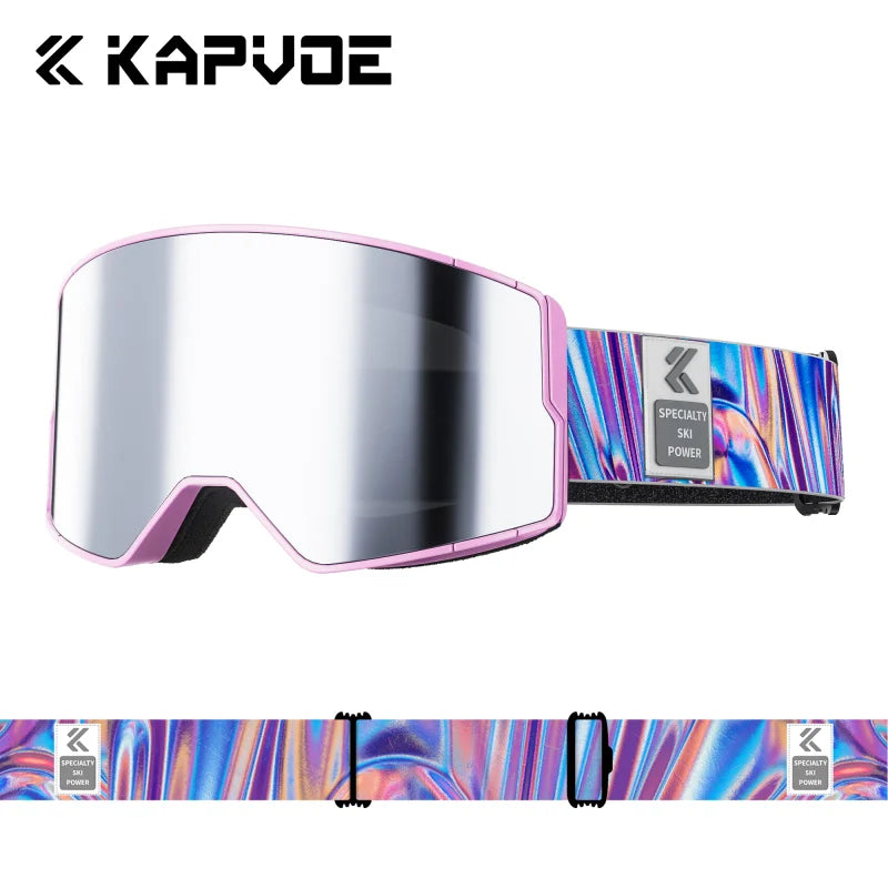 Kapvoe, nuevas gafas de esquí para hombre, máscara antiniebla para Snowboard, gafas de nieve fotocromáticas para mujer, gafas de protección UV400, gafas de invierno para moto de nieve
