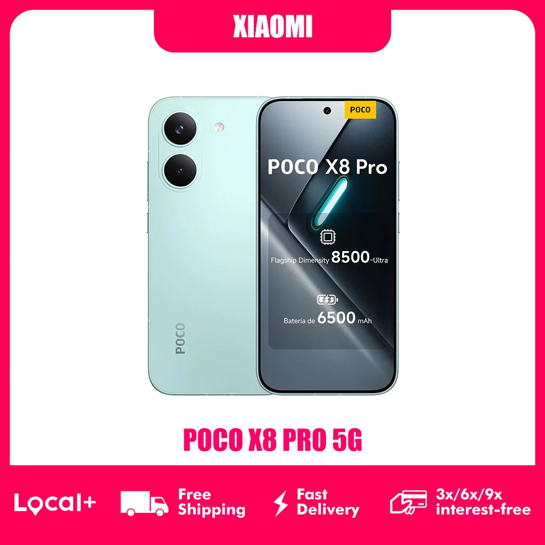 Poco X8 Pro 5g Nfc Smartphone Dimensity 8500-Ultra 6.59" Amoled 1.5K 120Hz 6500Mah 50Mp Ois Ip68 8Gb 256Gb 12Gb 512Gb