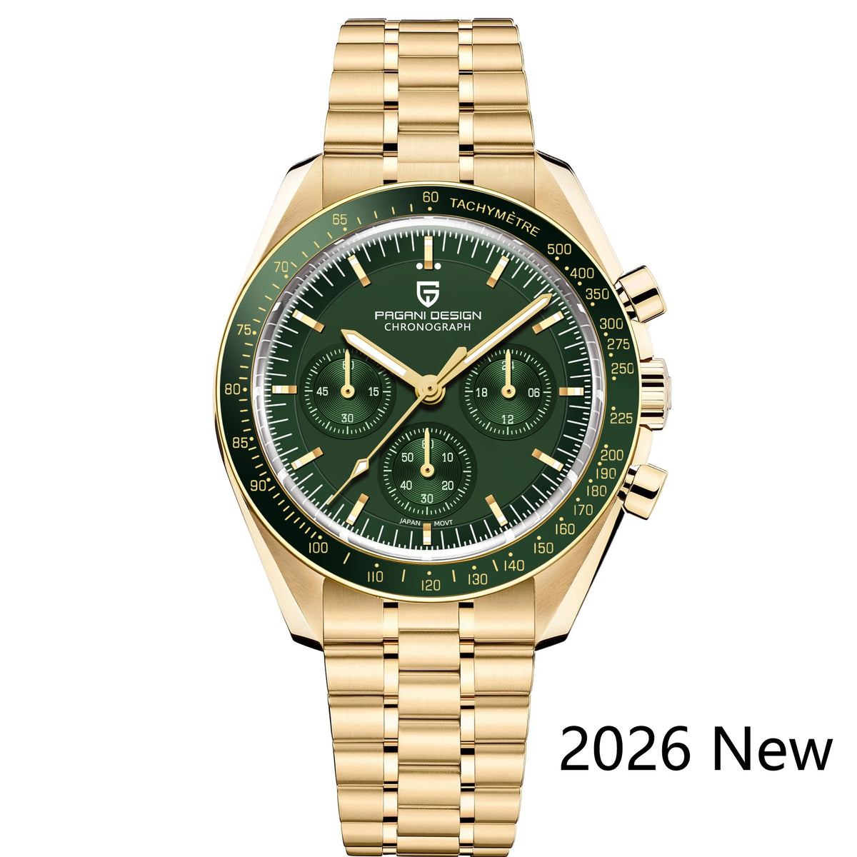 2026 New PAGANI DESIGN Planetary Series Saturn Light Tan Luxury Quartz Watch Men Speed Sport Chronograph AR Sapphire crystal Wristwatch Men  Locally Shipped in the EU