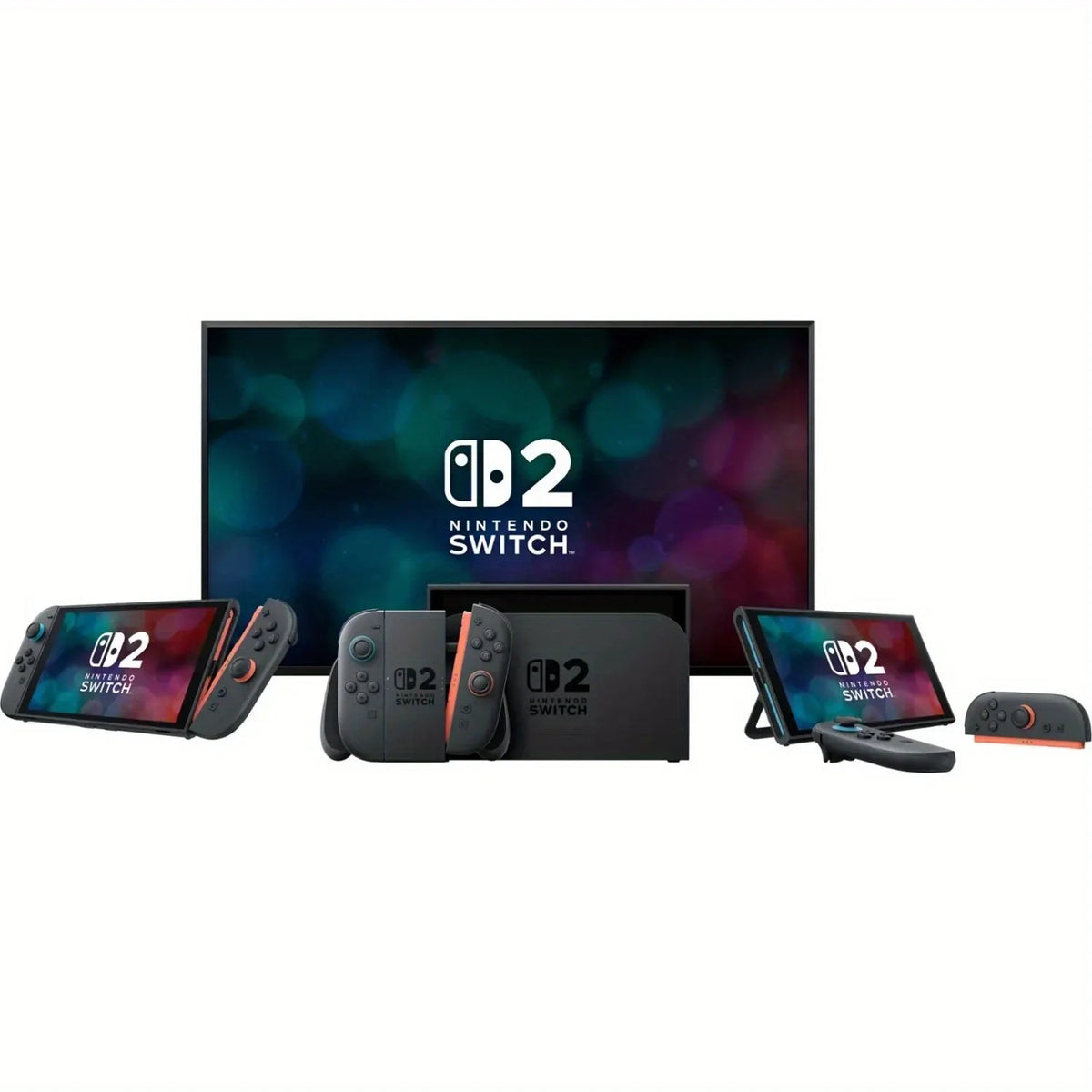 Conjunto Nintendo Switch 2: tablet, mandos y soporte con pantalla
