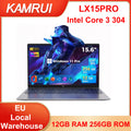 KAMRUI LX15PRO, portátil con procesador Intel Core 3 304, 12 GB de RAM, 256 GB de ROM, batería de 4800 mAh, 4,3 GHz, WIFI 6, Bluetooth 5.2, ordenador para juegos, diseño ergonómico para uso en la oficina y el hogar.